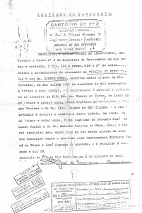 Certidão de casamento de Geraldo de Pinho Tavares.